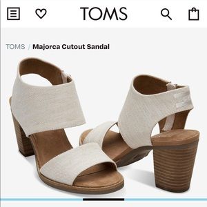 Tom’s heel sandals  - W9.5 - barely used. Beautiful on the feet